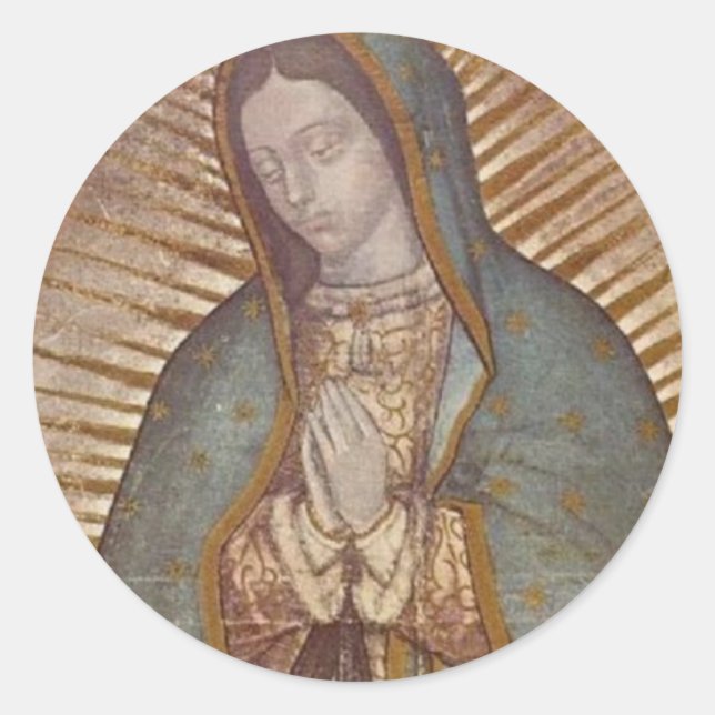 PEGATINA REDONDA NUESTRA SEÑORA DE GUADALUPE (Anverso)