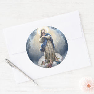 Pegatina Redonda Nuestra Señora de la Asunción