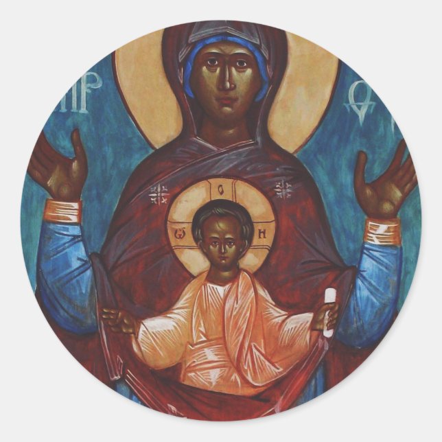 Pegatina Redonda Nuestra Señora de la Señal (Anverso)