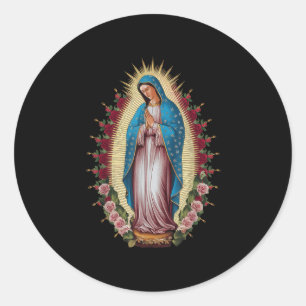 Pegatina Redonda Nuestra Señora de la Virgen de Guadalupe