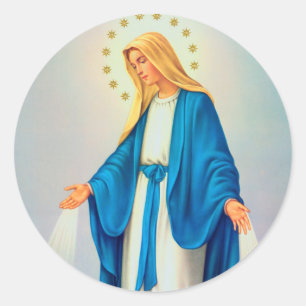 Pegatina Redonda Nuestra Señora Inmaculada Concepción