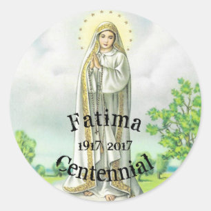 Pegatina Redonda Nuestra señora Of Fátima Sticker