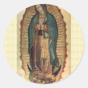 Pegatina Redonda Nuestra Señora Virgen de Guadalupe