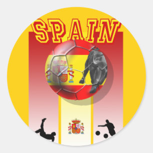 Pegatina Redonda Nuestras ilustraciones españolas superventas del