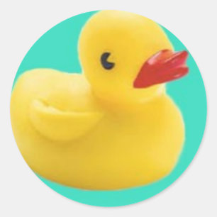 Pegatina Redonda ¡Nuestro favorito Ducky!  ¡Gran diversión para