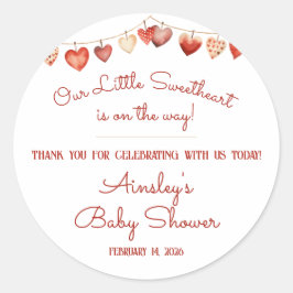 Pegatina Redonda Nuestro pequeño favorito de Baby Shower