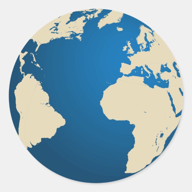 Pegatina Redonda Nuestro planeta (Anverso)