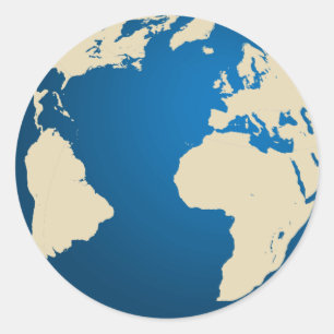 Pegatina Redonda Nuestro planeta