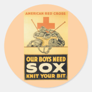 Pegatina Redonda Nuestros chicos necesitan Sox