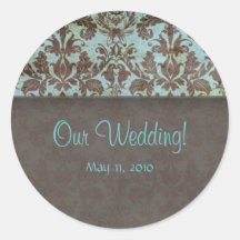Nuestros Pegatinas RSVP de boda