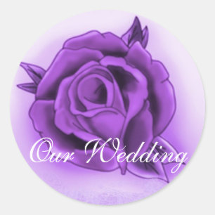 Pegatina Redonda Nuestros stickers de boda
