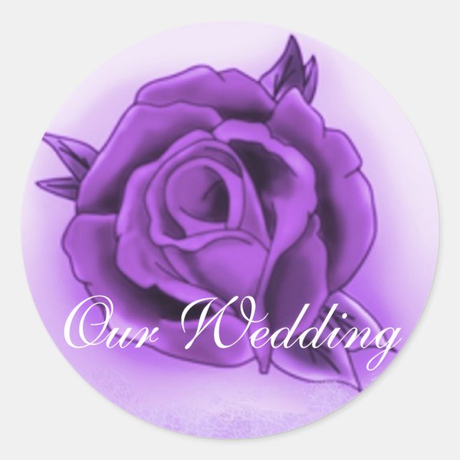 Pegatina Redonda Nuestros stickers de boda (Anverso)