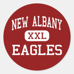 Pegatina Redonda Nueva Albany - Eagles - altos - nueva Albany Ohio