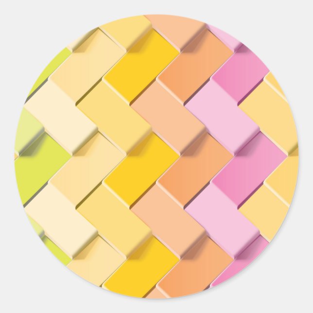 Pegatina Redonda Nueva creación de patrones (Anverso)