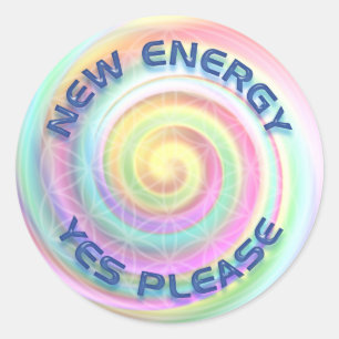 PEGATINA REDONDA NUEVA ENERGÍA - SÍ, POR FAVOR