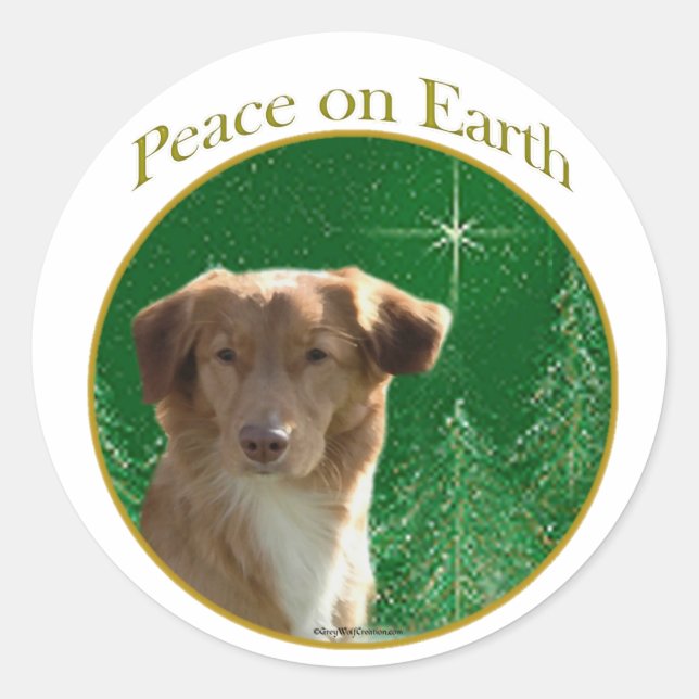 Pegatina Redonda Nueva Escocia: recuperación de la paz (Anverso)