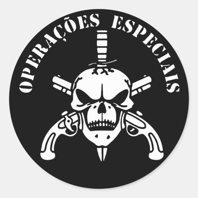 Pegatina Redonda Nueva Fuerza Especial De Las Naciones Unidas (Anverso)