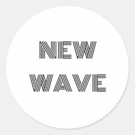 Pegatina Redonda Nueva ola