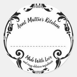 Pegatina Redonda Nueva Orleans Grillwork Cooking Baking