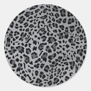 Pegatina Redonda Nueva textura de leopardo 11