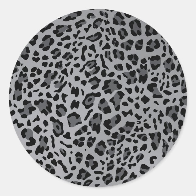 Pegatina Redonda Nueva textura de leopardo 11 (Anverso)