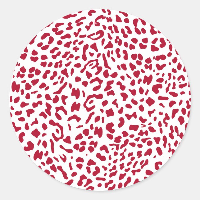 Pegatina Redonda Nueva Textura de Leopardo 9 (Anverso)