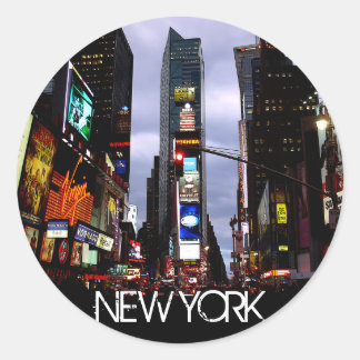 Pegatina Redonda Nueva York stickers New York Times Square Souvenir