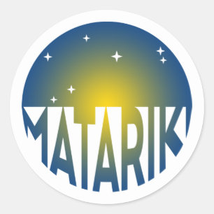 Pegatina Redonda Nueva Zelanda Siete Hermanas Maori MATARIKI 2a
