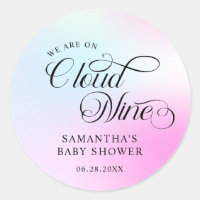 Nueve Baby Shower en la nube rosa pastel moderna