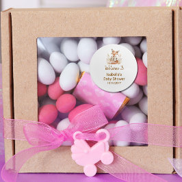 Pegatina Redonda Nuevo capítulo inicia Baby Shower de Fox Storybook