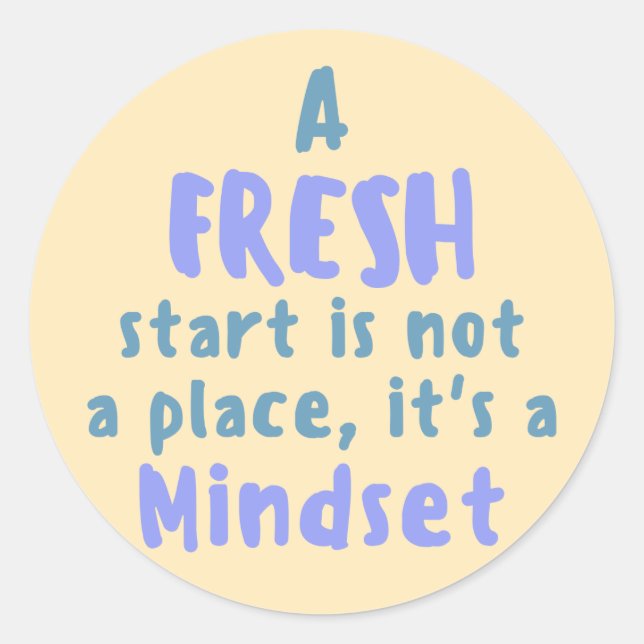 Pegatina Redonda Nuevo Comienzo (Anverso)