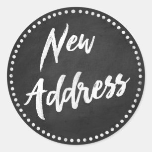 Pegatina Redonda Nuevo estilo de teclado de dirección blanco