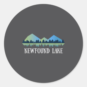 Pegatina Redonda Nuevo Hampshire Lago Newfound Nh 