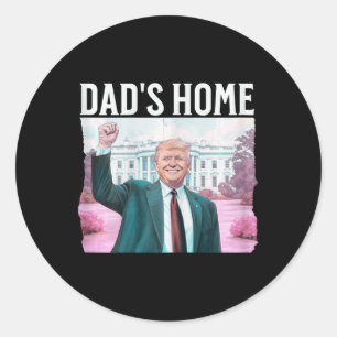 Pegatina Redonda ¡NUEVO! La casa de papá Trump está de vuelta en ca