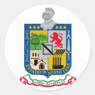 Pegatina Redonda Nuevo León, México