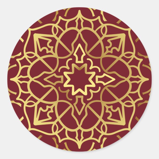 Pegatina Redonda Nuevo Mandala 4 (Anverso)