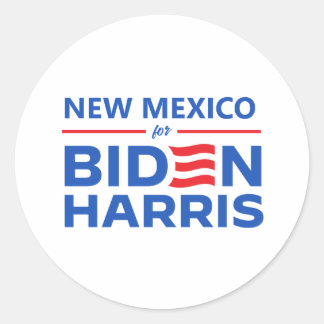 Pegatina Redonda Nuevo México para Biden Harris