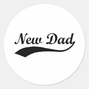 Pegatina Redonda Nuevo papá