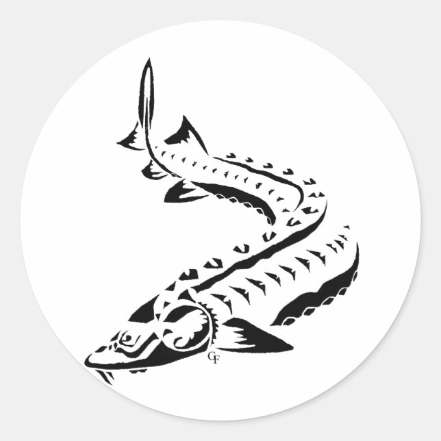 Pegatina Redonda NUEVO tribal (Anverso)