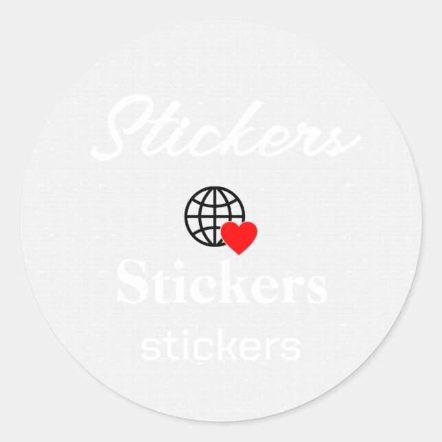 Pegatina Redonda Nuevos Pegatinas personalizados de logotipos de te (Anverso)