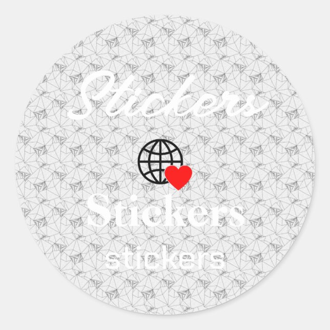 Pegatina Redonda Nuevos Pegatinas personalizados de logotipos de te (Anverso)