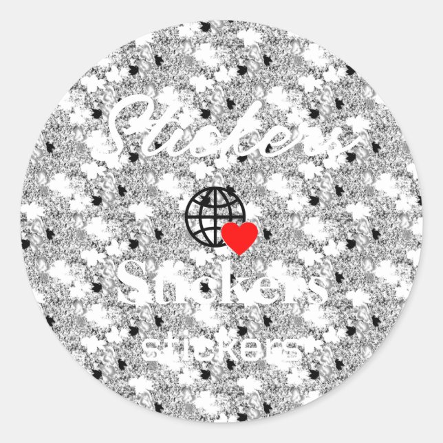 Pegatina Redonda Nuevos Pegatinas personalizados de logotipos de te (Anverso)