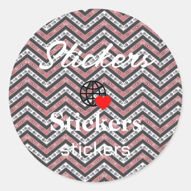 Pegatina Redonda Nuevos Pegatinas personalizados de logotipos de te (Anverso)