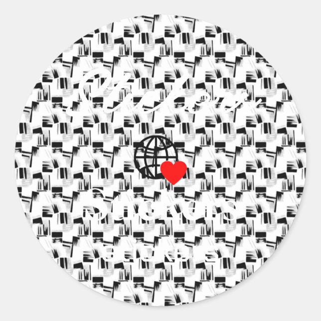 Pegatina Redonda Nuevos Pegatinas personalizados de logotipos de te (Anverso)