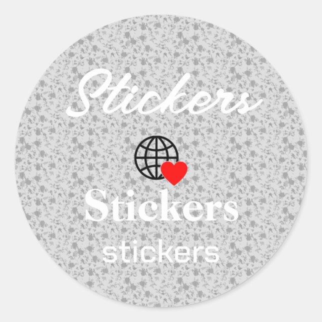 Pegatina Redonda Nuevos Pegatinas personalizados de logotipos de te (Anverso)