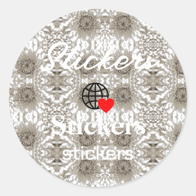 Pegatina Redonda Nuevos Pegatinas personalizados de logotipos de te (Anverso)