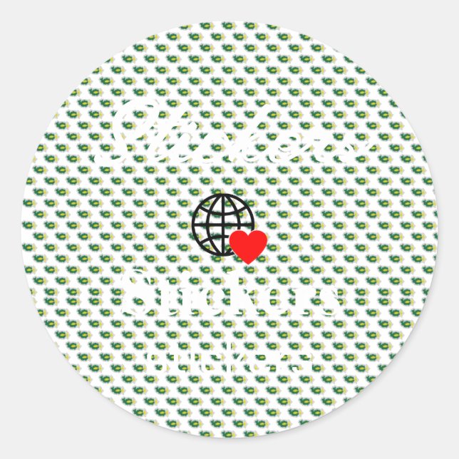 Pegatina Redonda Nuevos Pegatinas personalizados de logotipos de te (Anverso)