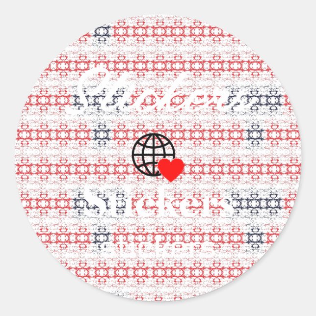 Pegatina Redonda Nuevos Pegatinas personalizados de logotipos de te (Anverso)