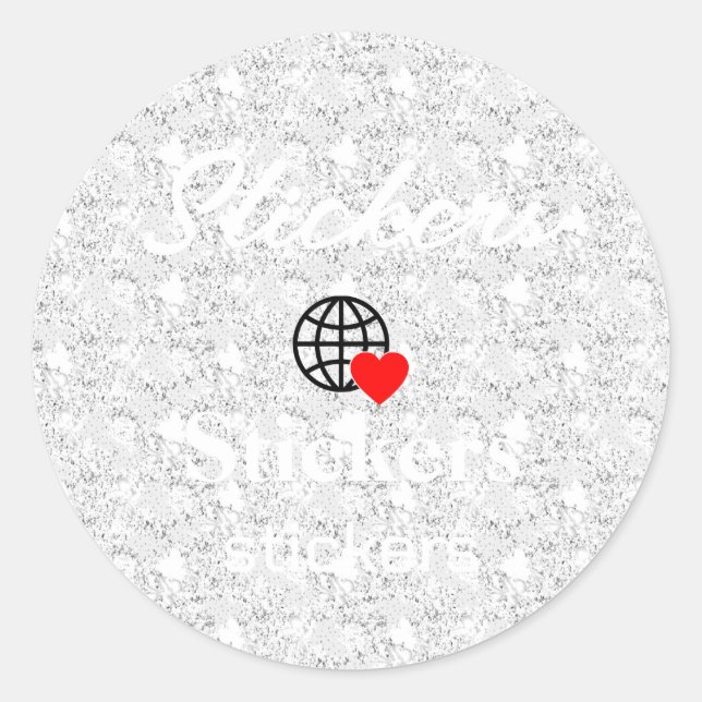 Pegatina Redonda Nuevos Pegatinas personalizados de logotipos de te (Anverso)