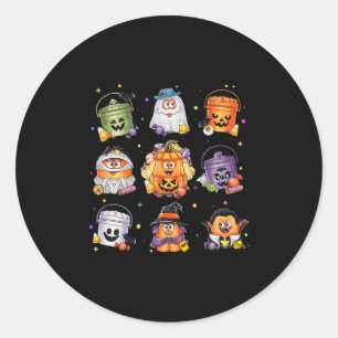 Pegatina Redonda Nuggets espumosos Cubo de carne Halloween Nugina d